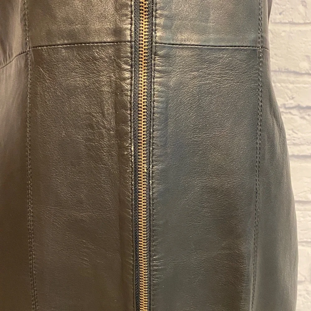Tanya Collection Black Leather Sleeveless Dress Size M - Picture 5 of 15